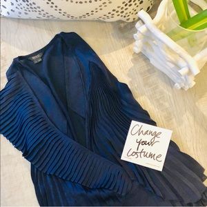 BIRD by Juicy navy ruffle wrap top